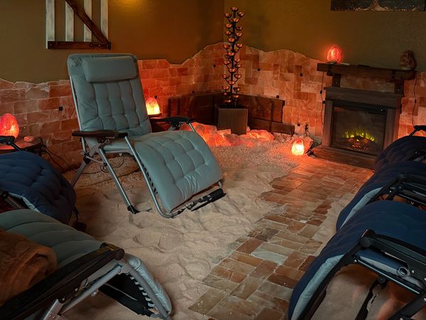 Salt room located inside Pure Wellness in Norco, Ca.