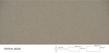 Crystal Beige Quartz Slab Regular and Super Jumbo with 78*138 Inches or 2000*3500 mm size.