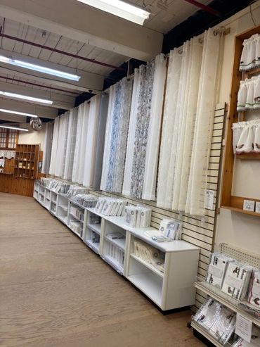 An image of curtains in a store.