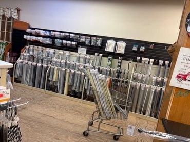 An image of curtains in a store.