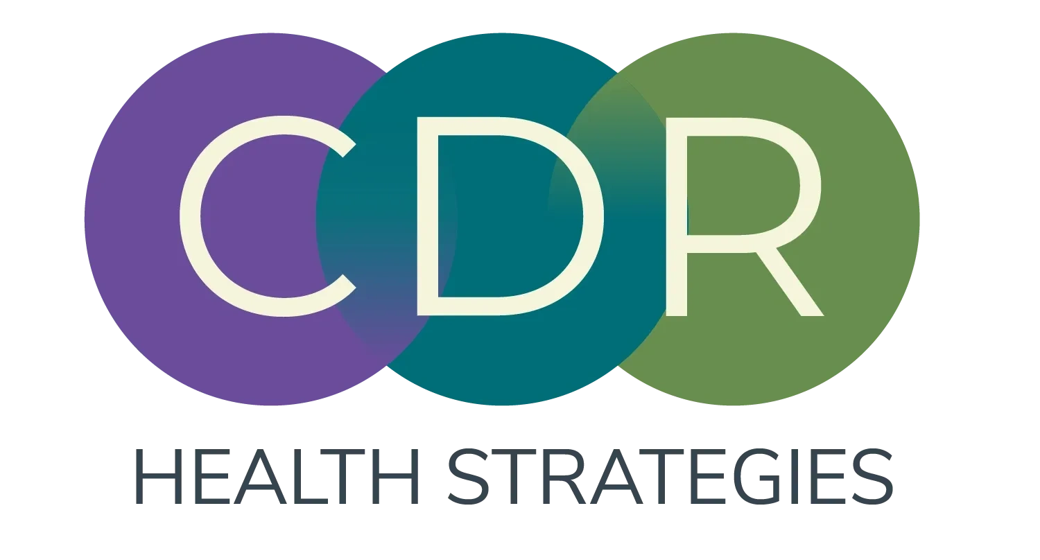 Logo with overlapping circles and 'CDR Health Strategies' text.