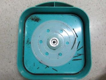 The early foam rubber inner seal dry-rots and breaks into bits and pieces.