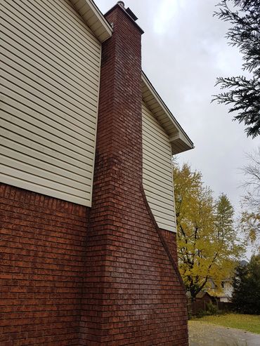 completed masonry Brick chimney rebuild
