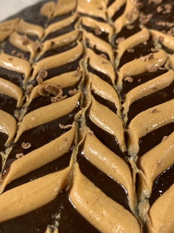 Brownies have been a huge hit at all our events, this is a peanut butter chevron.