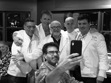 The 1996 WOW Culinary Team (left, George Masraff, Marc Murphy, Martin Doyle, Philippe Feret and Fred