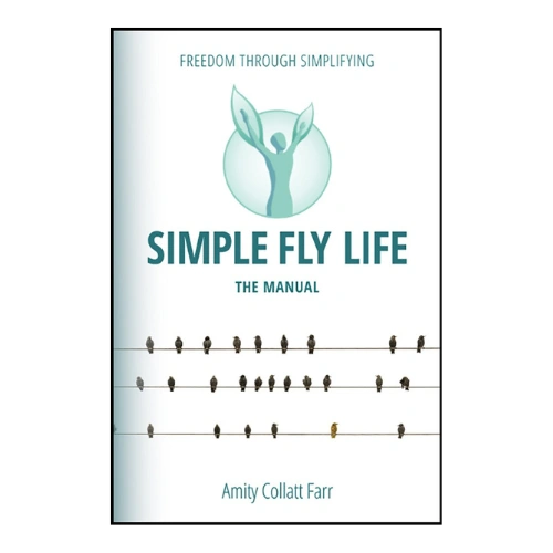 Cover of book: Simple Fly Life: The Manual by Amity Farr. Freedom through simplifying.