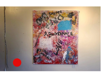 A painting by Genesis, Acrylic mixed with Latex.