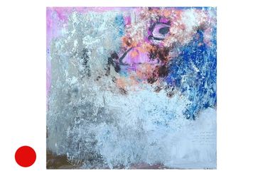 A painting by Genesis, Acrylic mixed with spray paint.