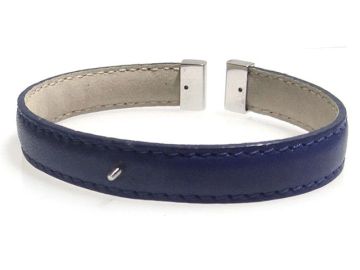 Bracelet Mounting for Pearl - Leather & Stainless Steel