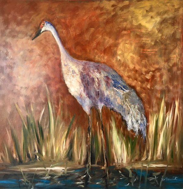 Sandhill Crane at Bosque
36x36 oil l on linen Canvas
$4800
SOLD