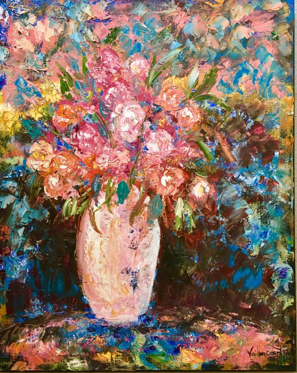 Floral  Still Life
Mixed Media Acrylic on Canvas
30x24
Framed
SOLD