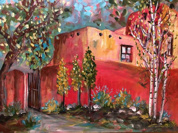 Aspen Trees and Adobe
Limited Edition Fine Art Print
Available at Detours La Fonda Hotel
Original is