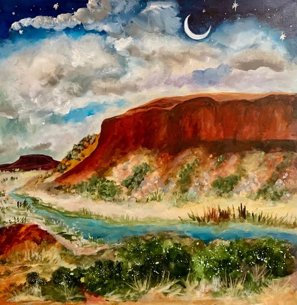 Starry Night on the San Juan River
Acrylic Mixed Media 
24x24 x1.5
$SOLD