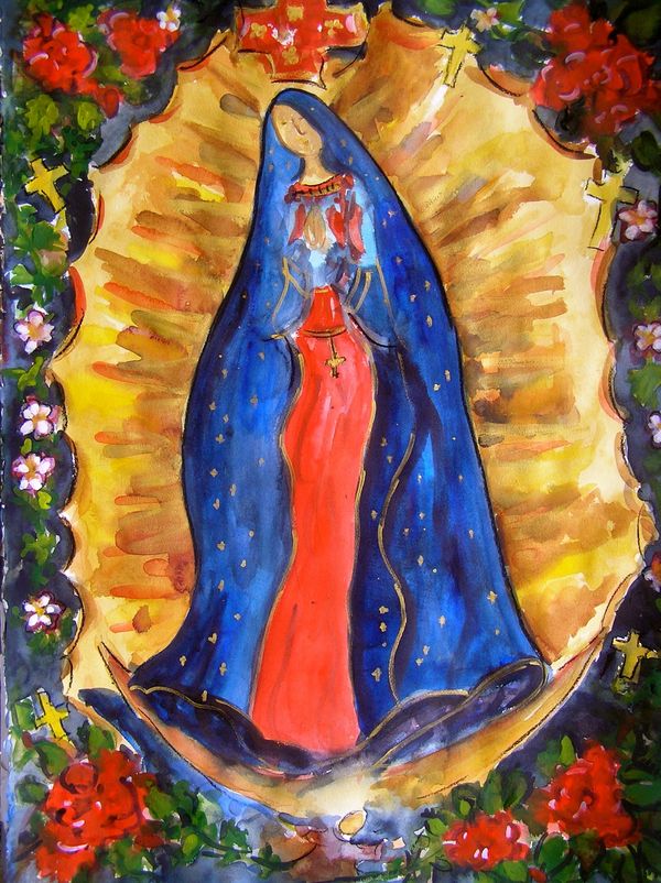 Guadalupe with Red Flowers
Limited Edition Fine Art Print
Available at Detours La Fonda Hotel
Origin