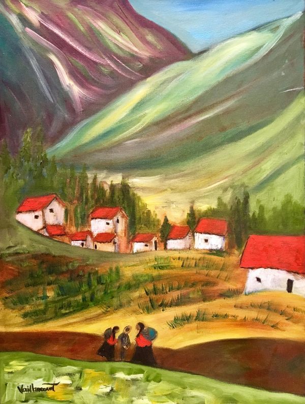 Peruvian Road to Patacancha
Oil on Canvas
20x16X1 unframed
 oil on canvas
$1200