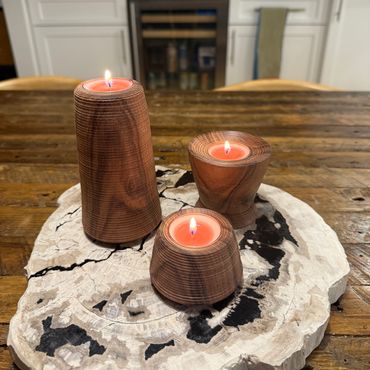 Granadillo Tea Light Candle Set