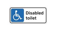 Disabled toilet signage, luminance contrast signage, signage luminance contrast