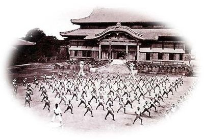 The beginning of the Karate School in Okinawa Japan