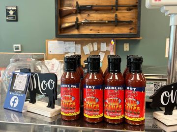 Lendys Hot Sauces Display