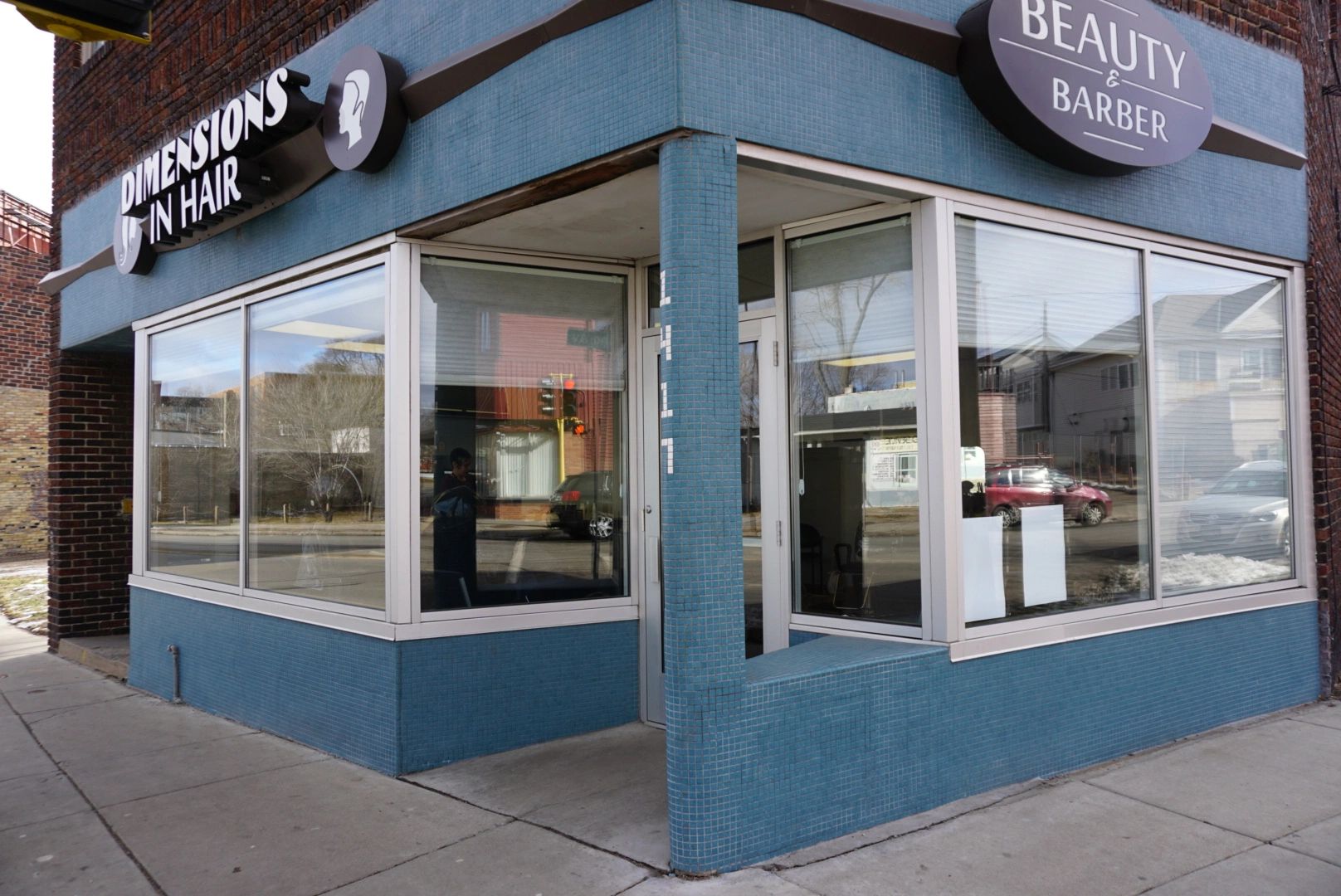 Our salon and barber shop is located at the interscetion of West Broadway and Irving Ave North.

