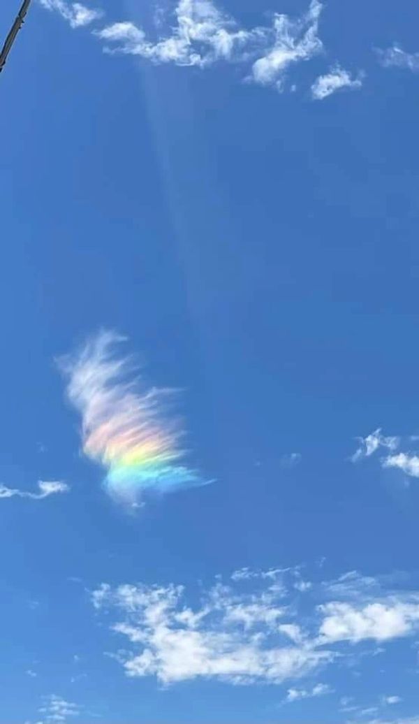 Cloud with a rainbow reflection in Idaho. Photo credit: Marla Palmer