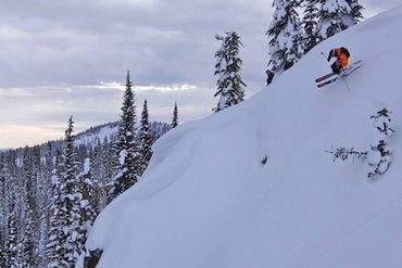 Skiing down a mountain in Idaho. Photo credit: David Foster