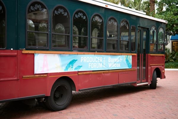 Trolley car banner