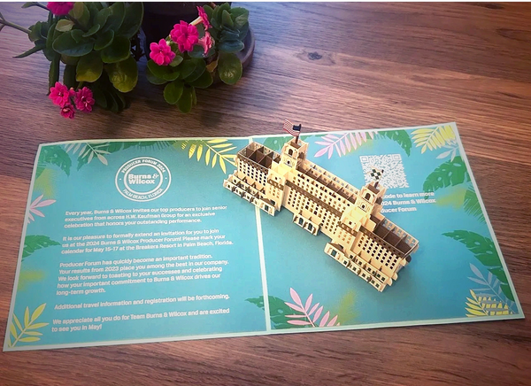 Custom pop-up invite card