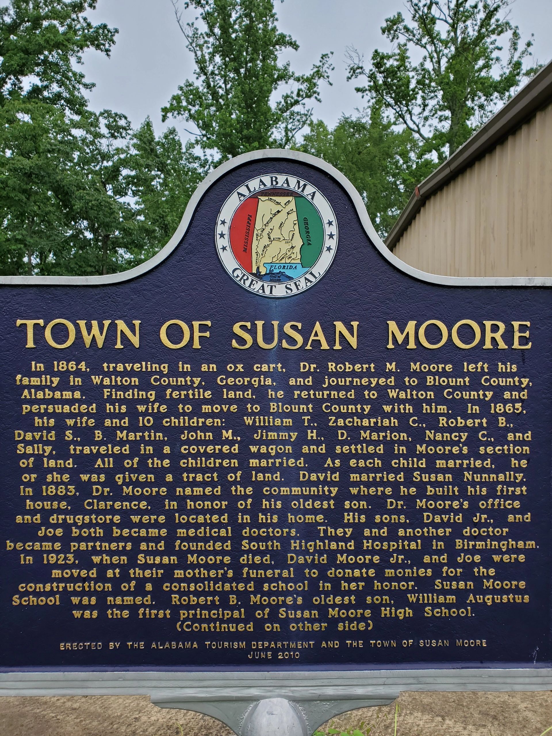 The Town Of Susan Moore The Community Susan Moore, Alabama