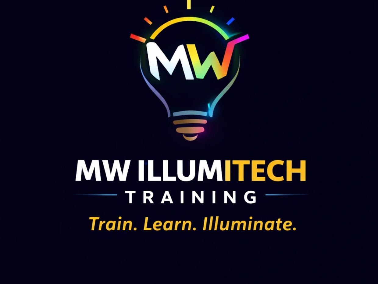 Colorful MW IllumiTech Training logo with tagline Train. Learn. Illuminate.