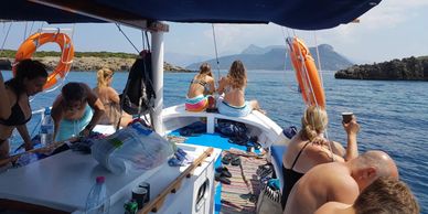 people feeling comfortable on a traditional boat