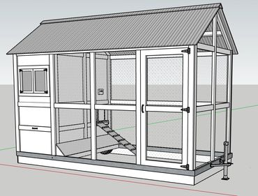 Mobile coop and run with side skirts