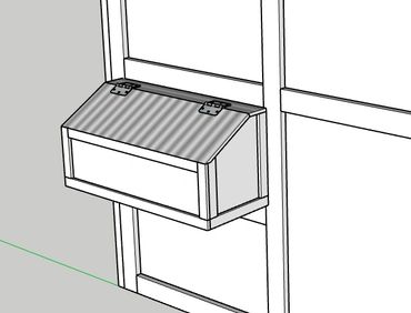 Exterior access to nesting boxes