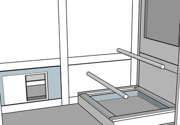 Interior 18 square feet is perfect for up to 6 chickens. With perches located above the poop collect