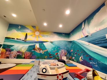 Maggie's Mural. Commissioned mural in a playroom.