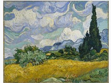 The Whitfield with Cypresses by Vincent van Gogh