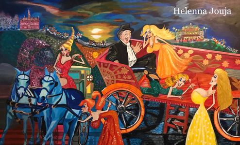 The Biggest Ball, 100x150cm painting on canvas