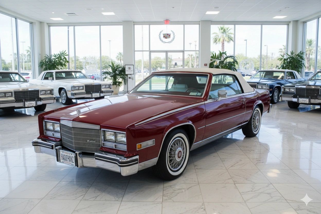 1985 Cadillac Eldorado convertible Autumn Maple firemist 1984 cadillac showroom