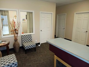 Counseling office waitng room area