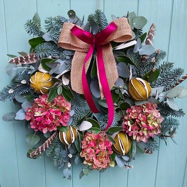 Christmas wreath Workshop Chettle, Cranborne, Verwood