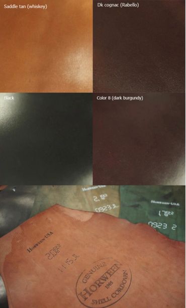 Horween Shell Cordovan leather options