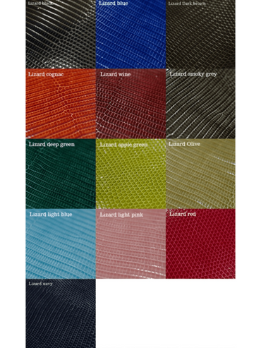 Lizard leather colour options