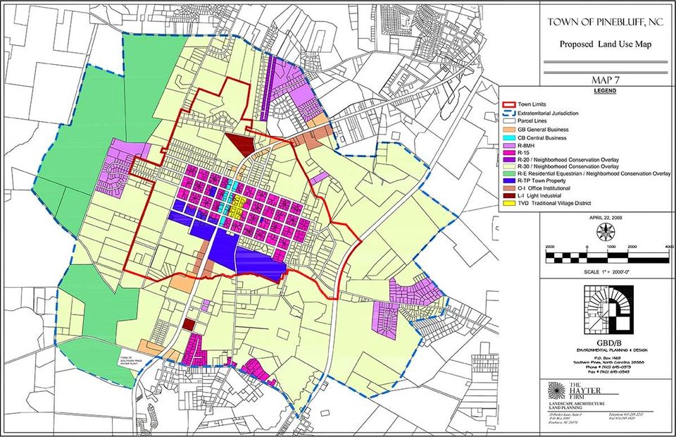 Town of Pinebluff, NC - Proposed Land Use Map