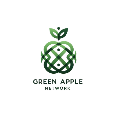 Green Apple Network logo with a stylized apple design.
