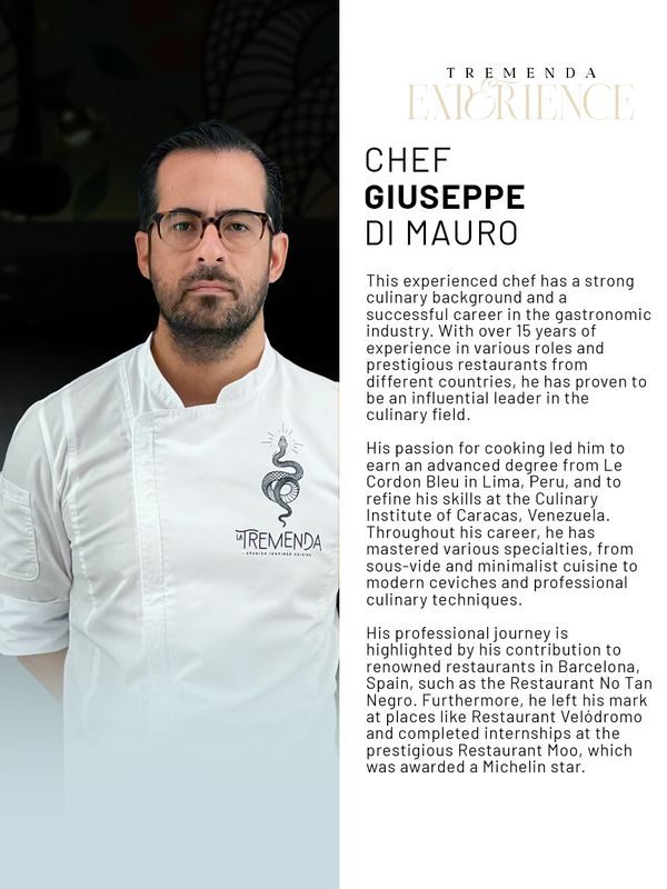 Chef Giuseppe Di mauro at LaTremenda