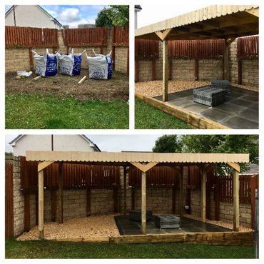 Before and after. Transforming difficult areas in your garden to ensure you maximise the space.