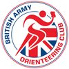 Logo of the British Army Orienteering Club featuring a runner and compass design.