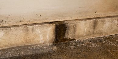 Picture of a dirty crawlspace. 