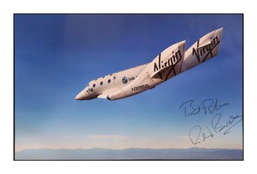 Air-to-air photo of Virgin Galactic SpaceShip I over Mojave, CA