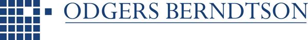 Logo of Odgers Berndtson with a blue grid and text.
